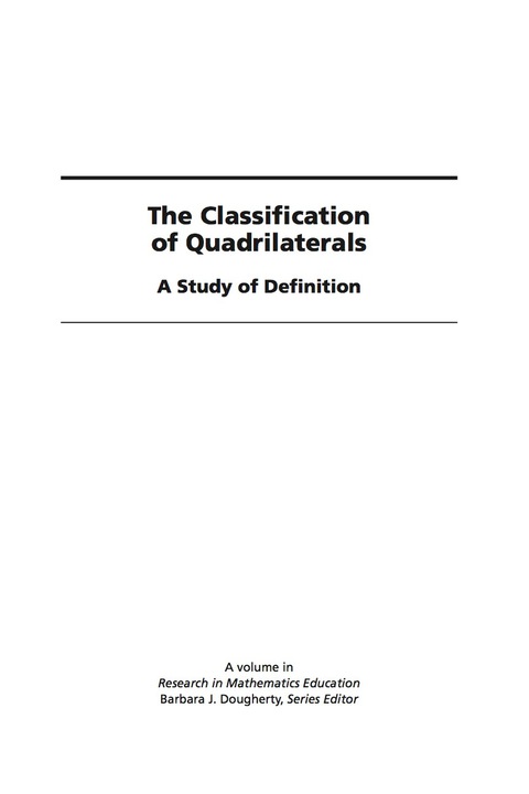 Cover image for book The Classification of Quadrilaterals