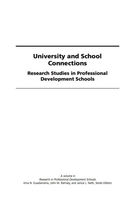 Cover image for book University and School Connections