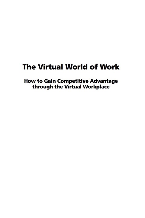 Cover image for book The Virtual World of Work