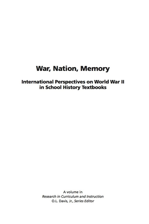 Cover image for book War, Nation, Memory