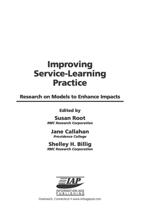 Cover image for book Improving Service-Learning Practice
