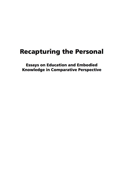 Cover image for book Recapturing the Personal