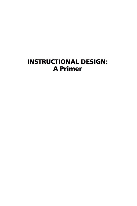Cover image for book Instructional Design