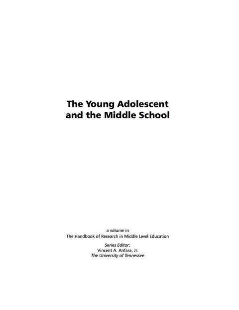 Cover image for book The Young Adolescent and the Middle School