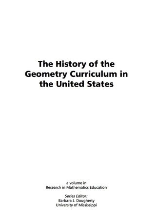 The History of the Geometry Curriculum in the United States