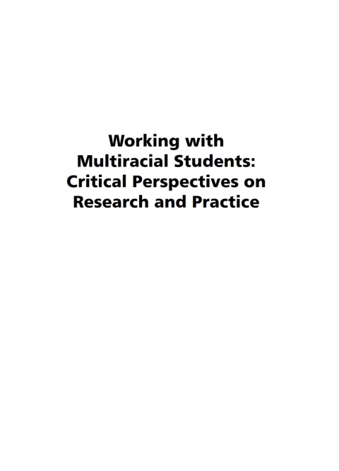 Cover image for book Working with Multiracial Students