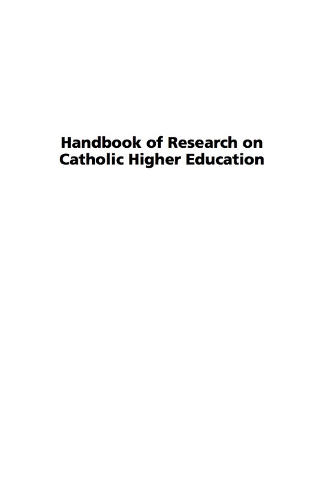 Cover image for book Handbook of Research on Catholic Higher Education