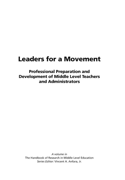 Cover image for book Leaders for a Movement