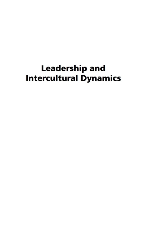 Cover image for book Leadership and Intercultural Dynamics