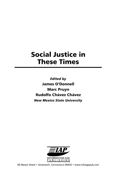 Cover image for book Social Justice in These Times