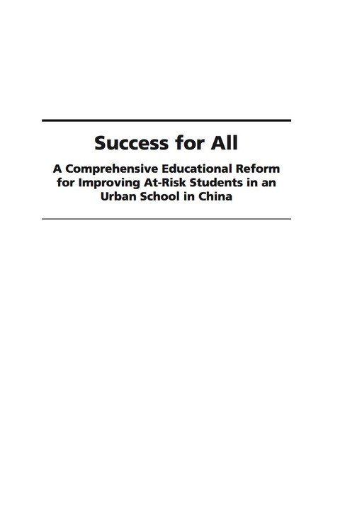 Cover image for book Success for All