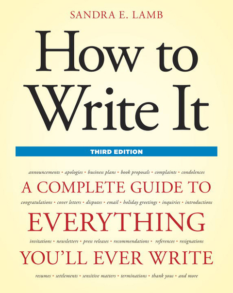 Cover image for book How to Write It