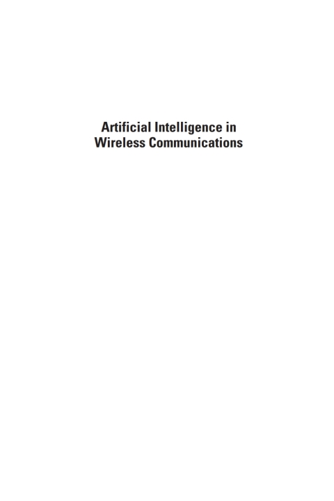 Cover image for book Artificial Intelligence in Wireless Communications