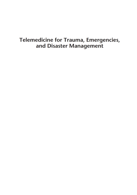 Cover image for book Telemedicine for Trauma, Emergencies, and Disaster Management