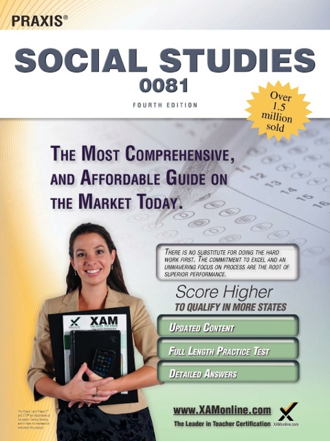 Cover image for book Praxis Social Studies 0081 Teacher Certification Study Guide Test Prep