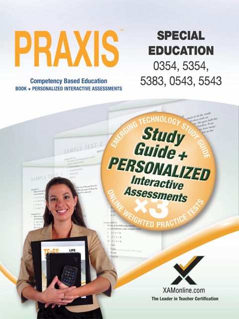 Cover image for book PRAXIS Special Education 0354/5354, 5383, 0543/5543 Book and Online