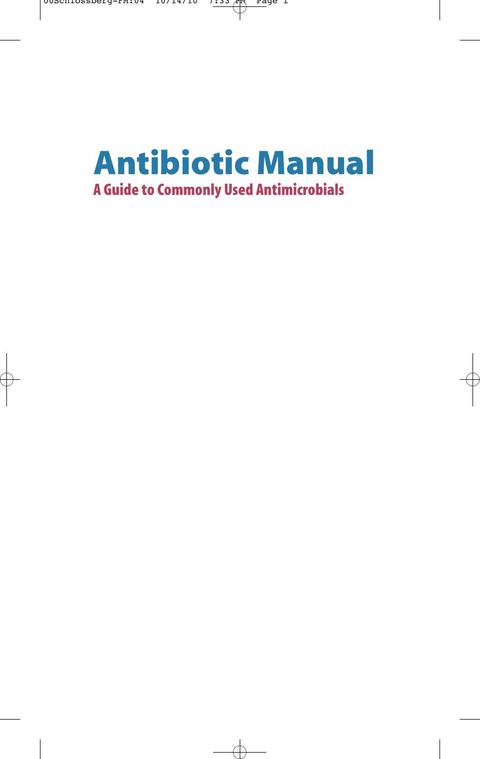 Cover image for book Antibiotic Manual