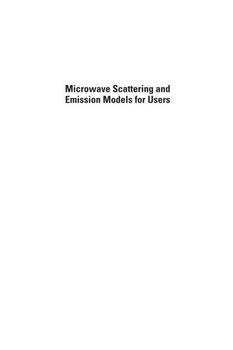 Cover image for book Microwave Scattering and Emission Models for Users