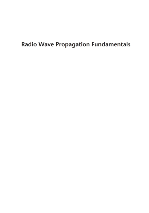 Cover image for book Radio Wave Propagation Fundamentals