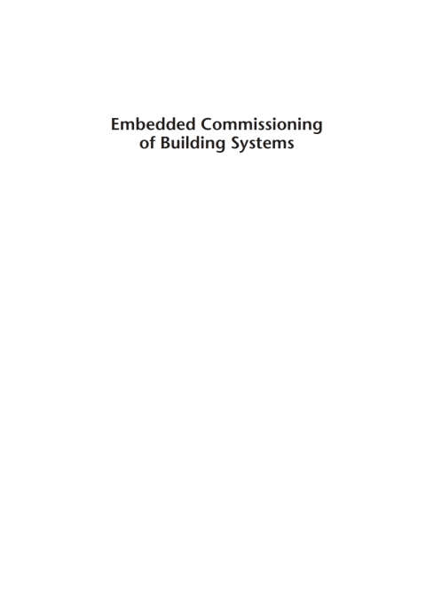 Cover image for book Embedded Commissioning of Building Systems