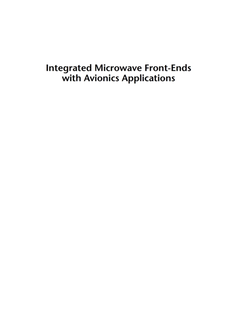 Cover image for book Integrated Microwave Front-Ends with Avionics Applications
