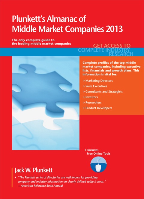 Cover image for book Plunkett's Almanac of Middle Market Companies 2013