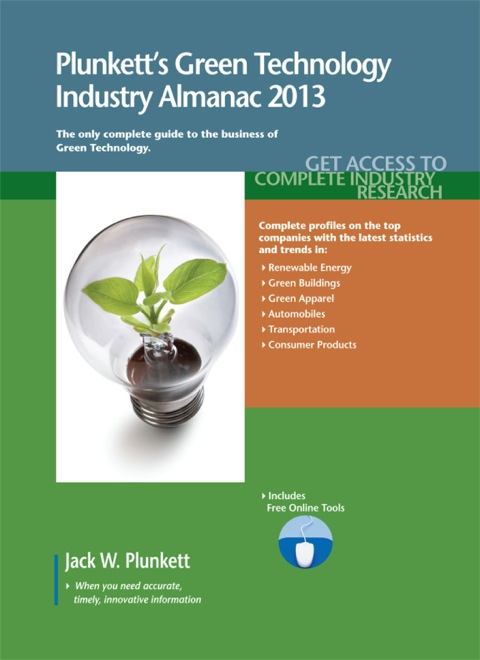 Cover image for book Plunkett's Green Technology Industry Almanac 2013