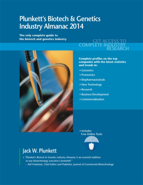 Cover image for book Plunkett's Biotech & Genetics Industry Almanac 2014