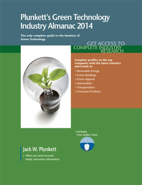Cover image for book Plunkett's Green Technology Industry Almanac 2014