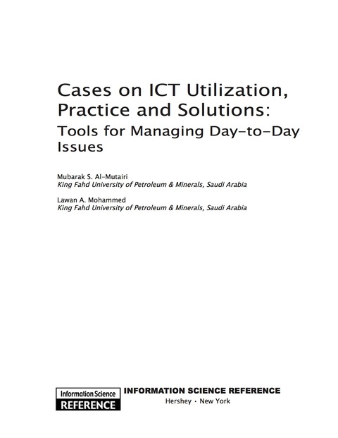 Cover image for book Cases on ICT Utilization, Practice and Solutions: Tools for Managing Day-to-Day Issues