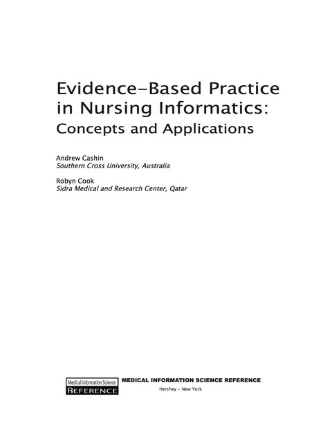 Cover image for book Evidence-Based Practice in Nursing Informatics