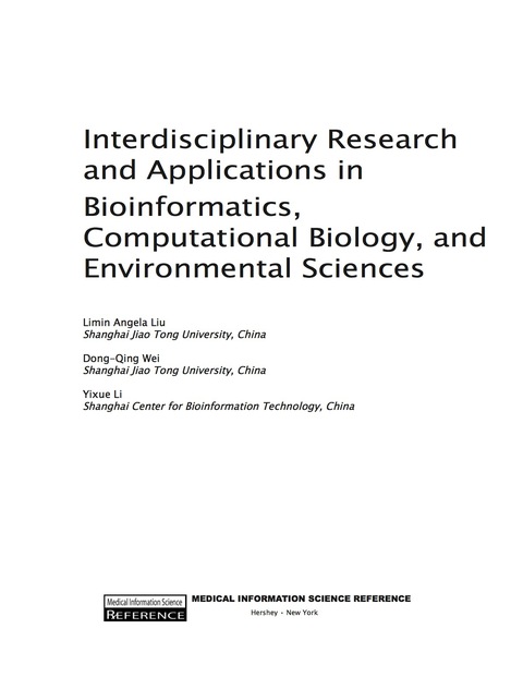 Cover image for book Interdisciplinary Research and Applications in Bioinformatics, Computational Biology, and Environmental Sciences