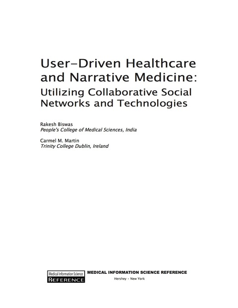 Cover image for book User-Driven Healthcare and Narrative Medicine