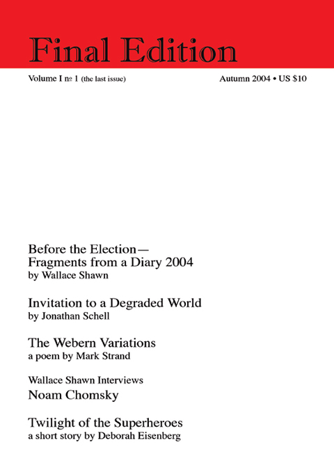 Cover image for book Final Edition