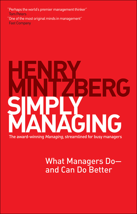Cover image for book Simply Managing