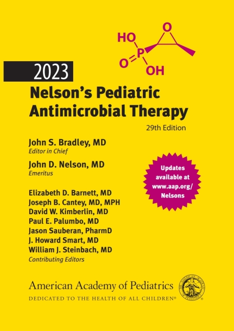 Cover image for book 2023 Nelson’s Pediatric Antimicrobial Therapy