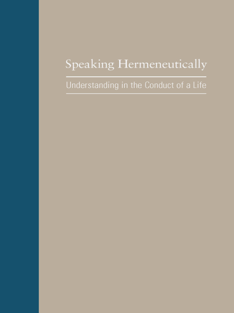 Cover image for book Speaking Hermeneutically