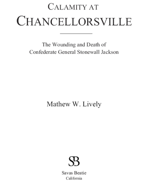 Cover image for book Calamity at Chancellorsville