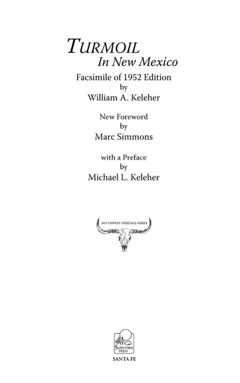 Cover image for book Turmoil In New Mexico, 1846-1868
