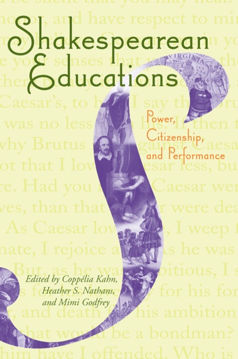 Cover image for book Shakespearean Educations