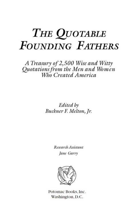 Cover image for book The Quotable Founding Fathers