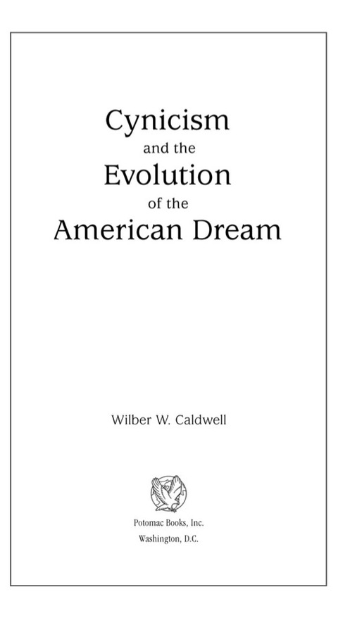 Cover image for book Cynicism and the Evolution of the American Dream