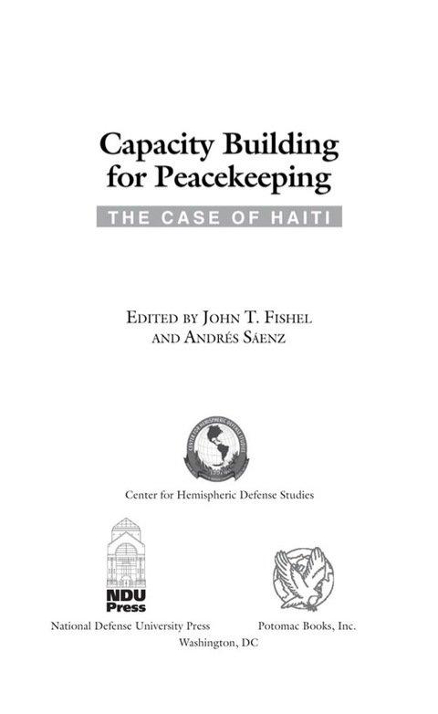 Cover image for book Capacity Building for Peacekeeping