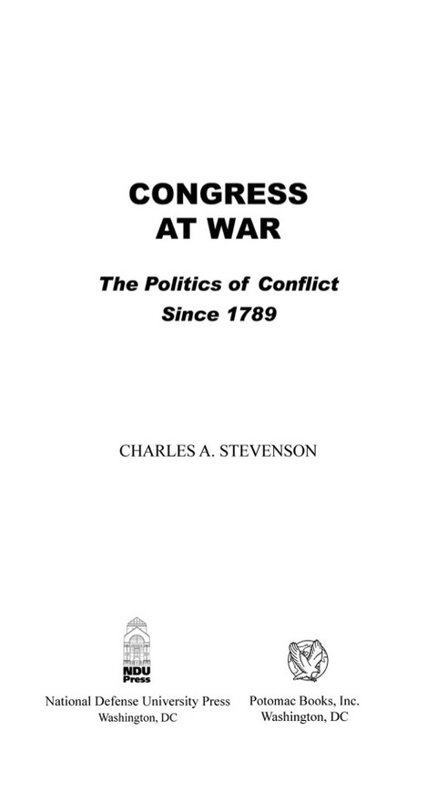 Cover image for book Congress at War
