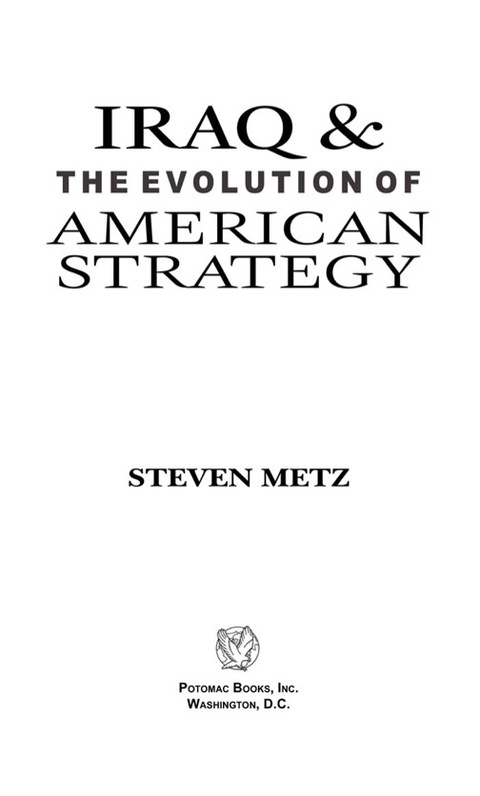 Cover image for book Iraq and the Evolution of American Strategy