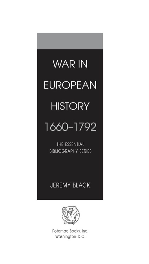 Cover image for book War in European History, 1660-1792