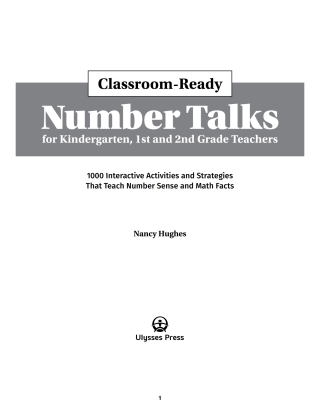 Classroom-Ready Number Talks for Kindergarten, First and Second Grade Teachers