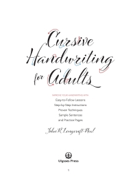 Titelbild: Cursive Handwriting for Adults 9781612439068