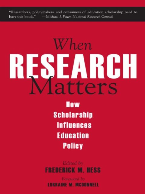 Cover image for book When Research Matters