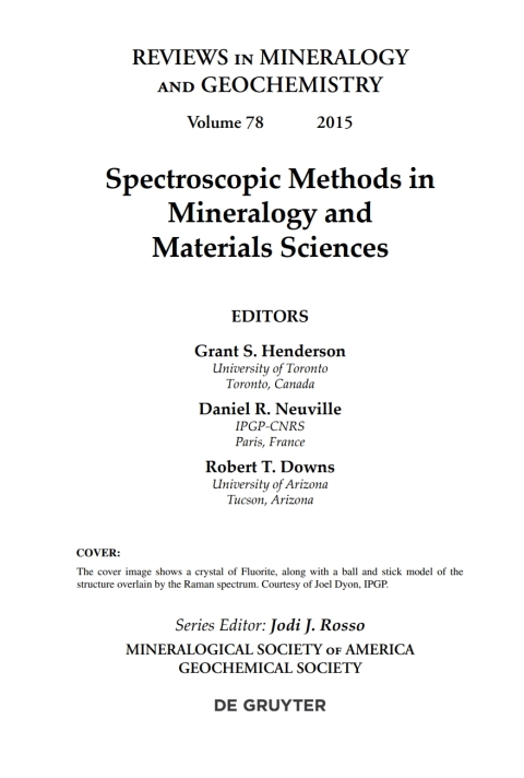 Cover image for book Spectroscopic Methods in Mineralogy and Material Sciences